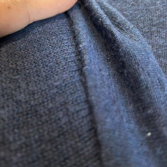 Tahari Women's Extra fine Merino Wool Sweater Small Turtleneck Tunic Blue - Picture 6 of 15